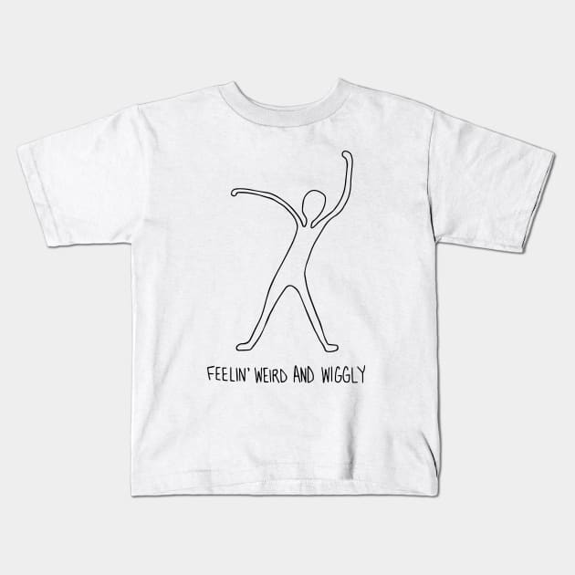 feelin' weird and wiggly Kids T-Shirt by nfrenette